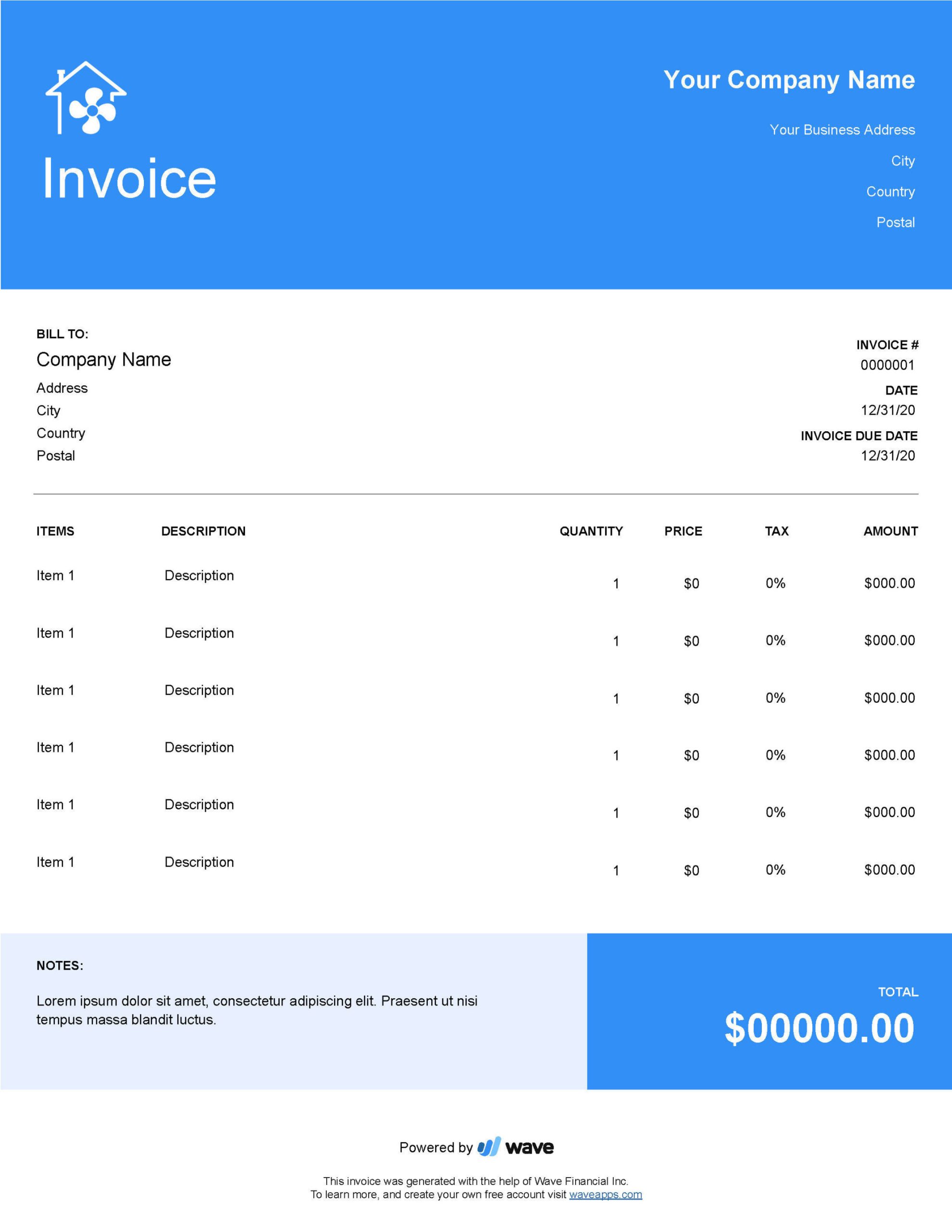 hvac invoice software